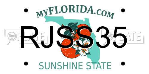 RJSS35 Florida License Plate