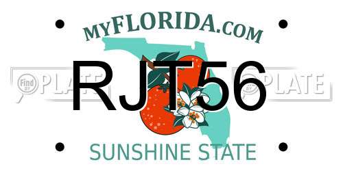 RJT56 Florida License Plate