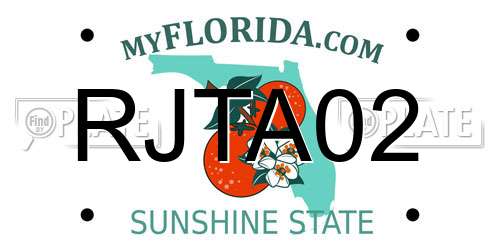 RJTA02 Florida License Plate