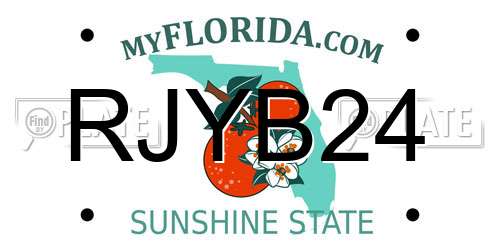 RJYB24 Florida License Plate