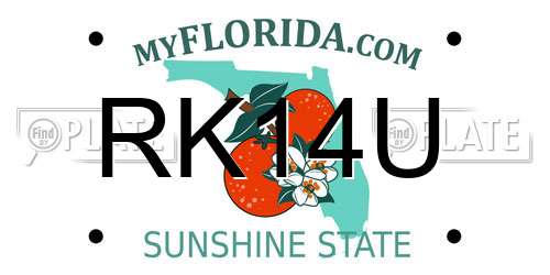 RK14U Florida License Plate