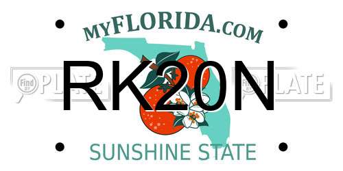 RK20N Florida License Plate