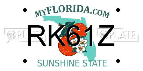 RK61Z Florida License Plate
