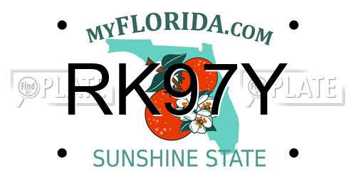 RK97Y Florida License Plate