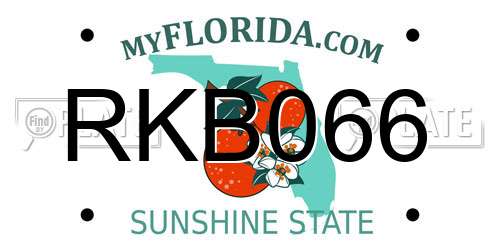 RKB066 Florida License Plate