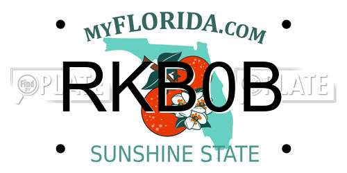 RKB0B Florida License Plate