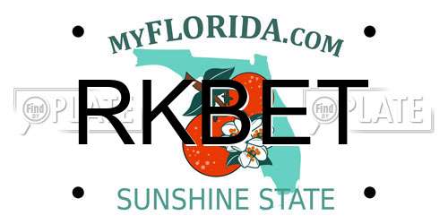 RKBET Florida License Plate