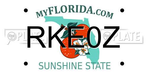 RKE0Z Florida License Plate
