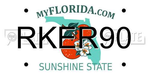 RKER90 Florida License Plate