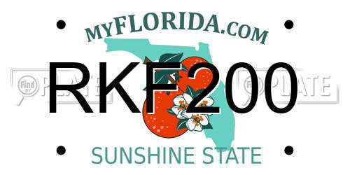 RKF200 Florida License Plate