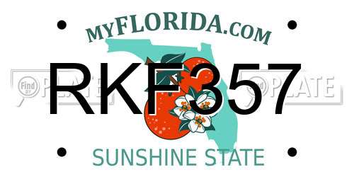 RKF357 Florida License Plate