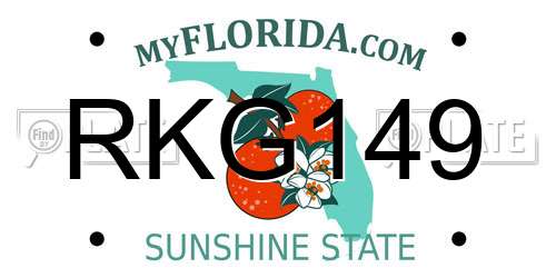 RKG149 Florida License Plate