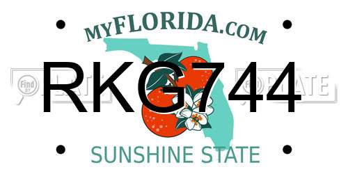 RKG744 Florida License Plate