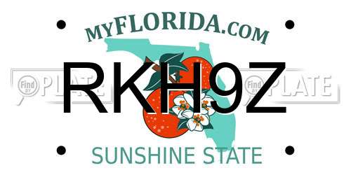 RKH9Z Florida License Plate