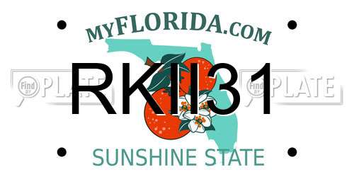 RKII31 Florida License Plate