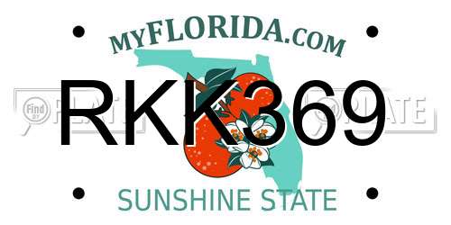 RKK369 Florida License Plate