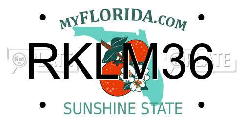 RKLM36 Florida License Plate