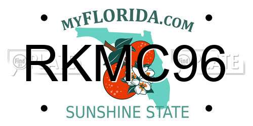 RKMC96 Florida License Plate