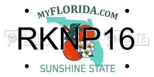 RKNP16 Florida License Plate