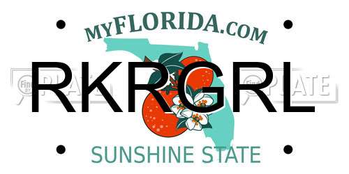RKRGRL Florida License Plate