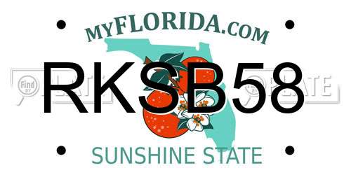 RKSB58 Florida License Plate