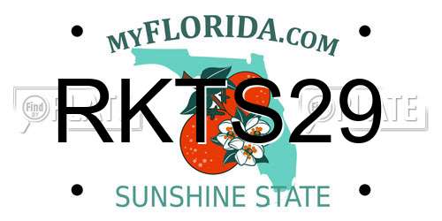 RKTS29 Florida License Plate