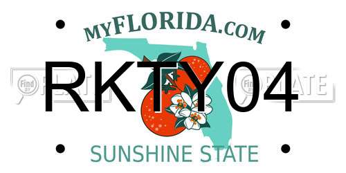 RKTY04 Florida License Plate