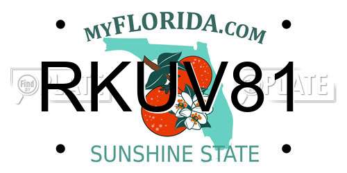 RKUV81 Florida License Plate