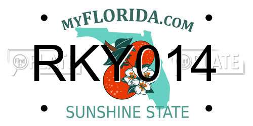 RKY014 Florida License Plate