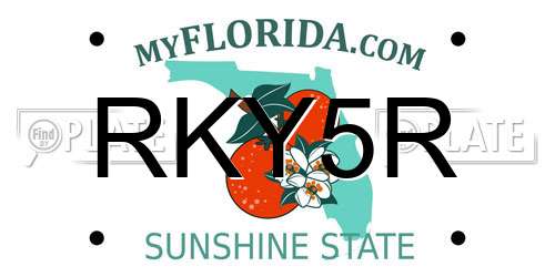 RKY5R Florida License Plate