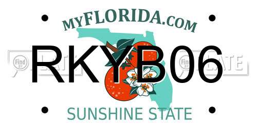 RKYB06 Florida License Plate