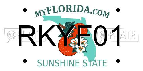 RKYF01 Florida License Plate