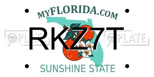 RKZ7T Florida License Plate