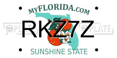 RKZ7Z Florida License Plate