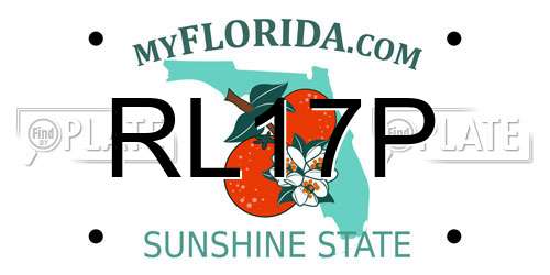 RL17P Florida License Plate