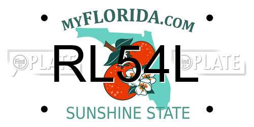 RL54L Florida License Plate