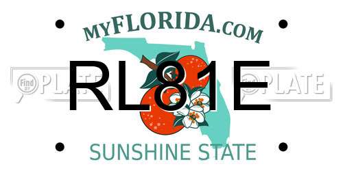 RL81E Florida License Plate