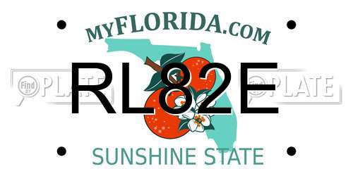 RL82E Florida License Plate