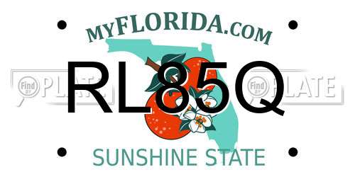 RL85Q Florida License Plate