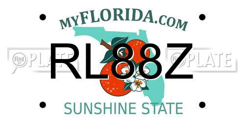 RL88Z Florida License Plate