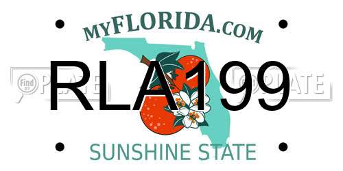 RLA199 Florida License Plate