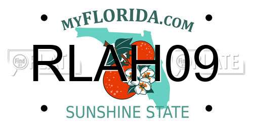 RLAH09 Florida License Plate