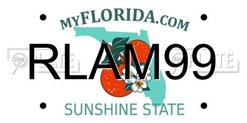 RLAM99 Florida License Plate