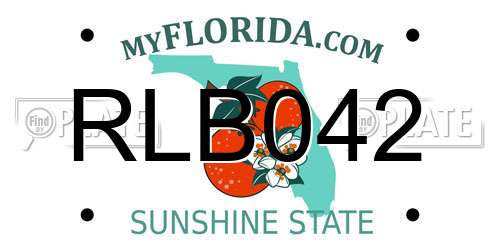RLB042 Florida License Plate