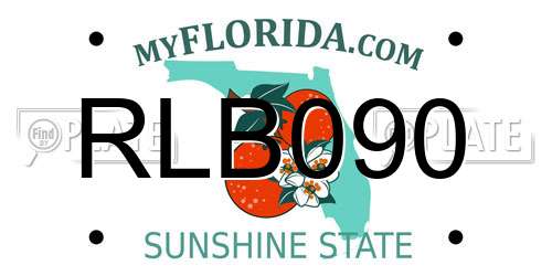 RLB090 Florida License Plate
