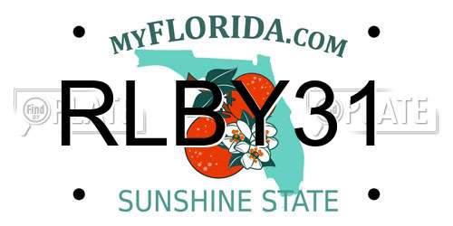RLBY31 Florida License Plate