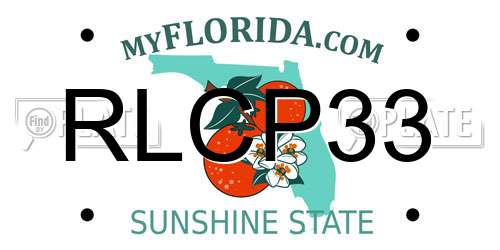 RLCP33 Florida License Plate