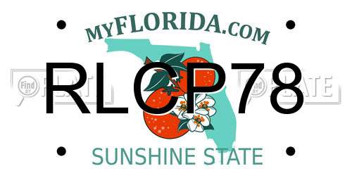 RLCP78 Florida License Plate