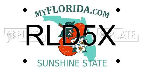 RLD5X Florida License Plate