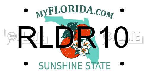 RLDR10 Florida License Plate